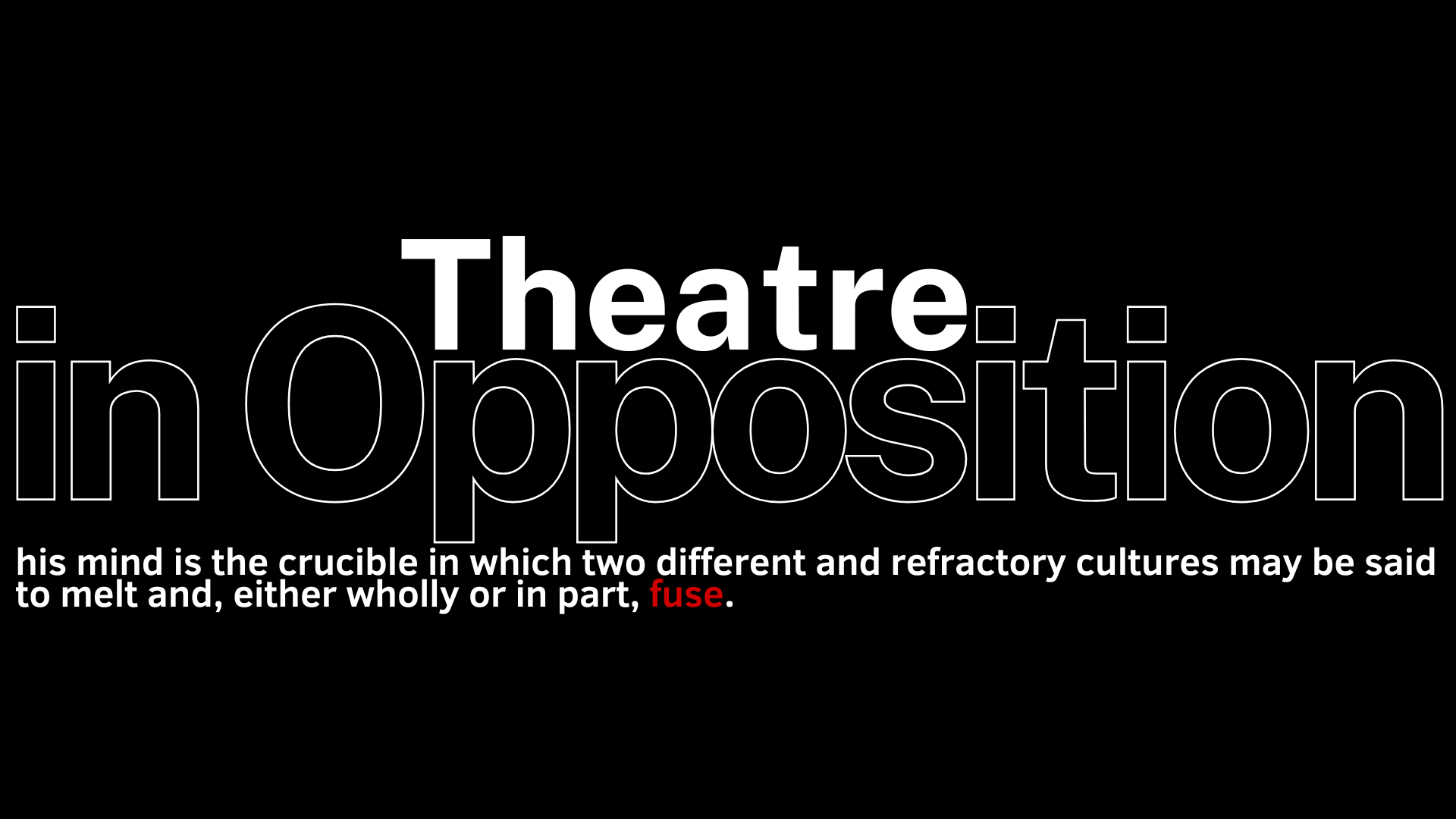 Theatre in Opposition